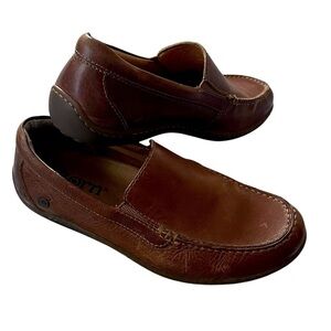 Born Brompton II Loafers Slip On Leather Upper Lightweight Rubber Sole Size 8